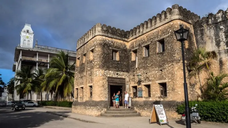 Historic stone buildings in Stone Town, Zanzibar
